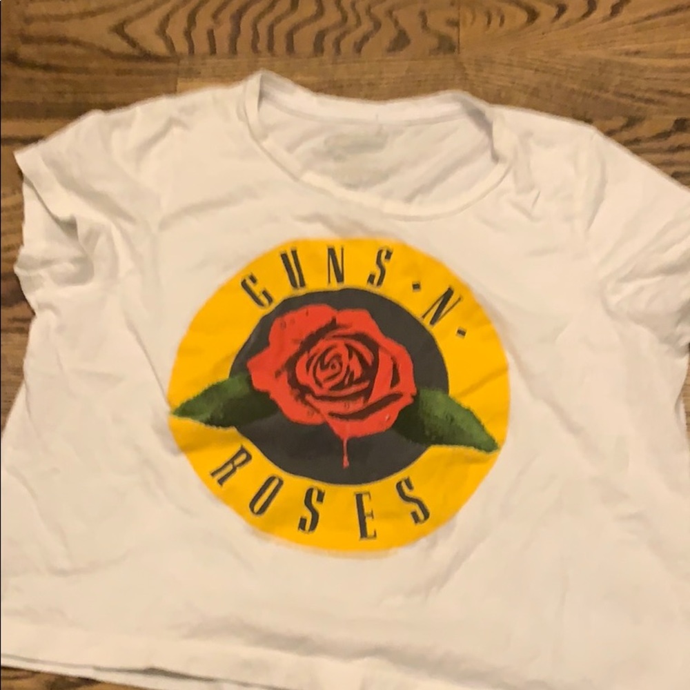 Guns and Roses Junior Small Crop Top